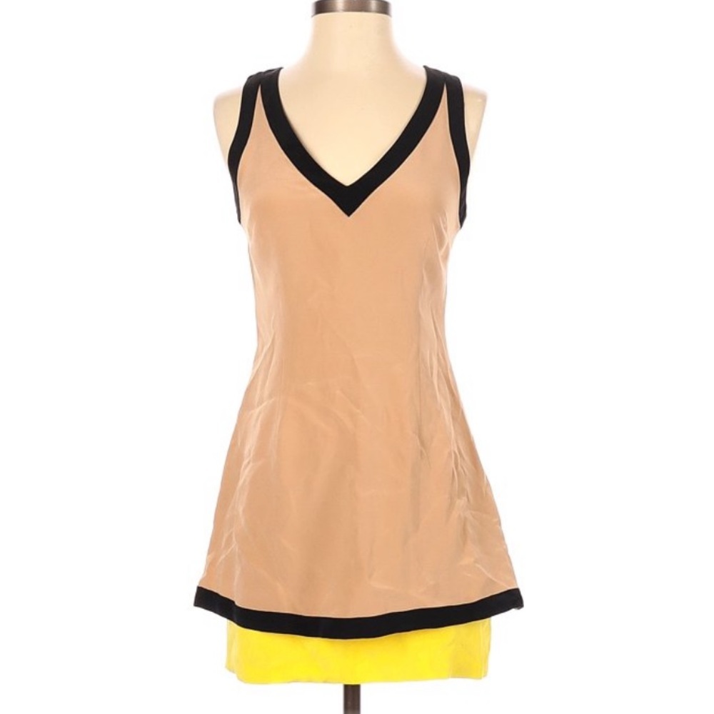 Jay Godfrey 100% Silk Color Block Dress Sz 6!